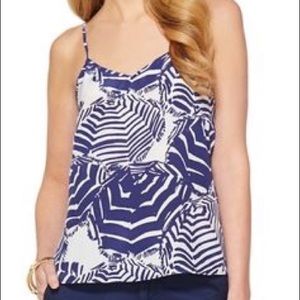 Lilly Pulitzer Oh Cabana Boy silk racer back tank‎